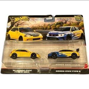 Hot wheels premium Honda civic Type R 2-pack